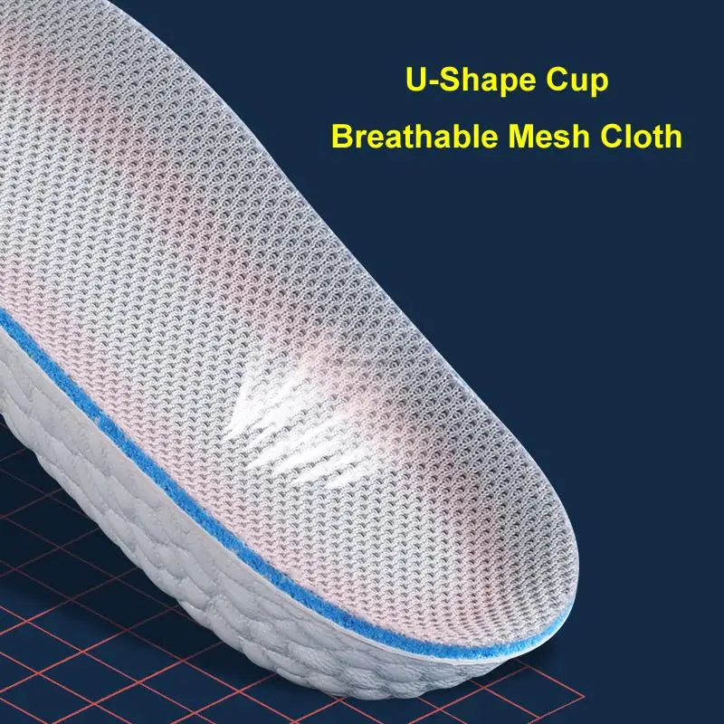 Height Increase Insoles for Men Women Shoes Flat Feet Arch Support Orthopedic Insoles Sneakers Memory Foam Invisible Pads 1 Pair