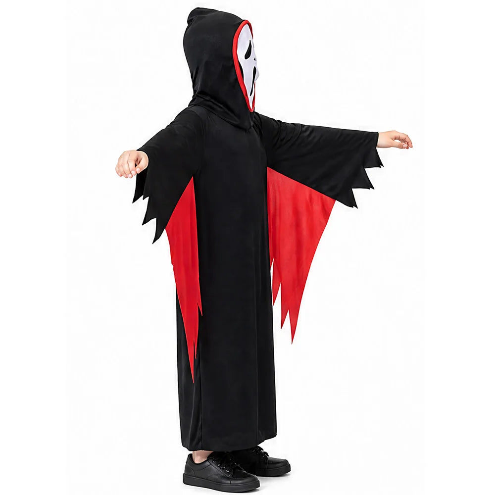 Halloween Scary Ghost Costume Death God Cosplay Attire Death Prop Masquerade Men's Horror Movie Carnival Party Wear