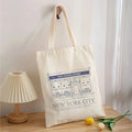 New York printed Women Shoulder Bags Reusable Casual Girl Handbags Gift Canvas Lady Tote Handbag Large Capacity Shopping Bag
