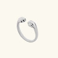 Cat Paw Print Ring Fantastic Cat Imprint Silver Color Simple Style Design Women's Rings Cute Women Girls Party Gift Jewelry