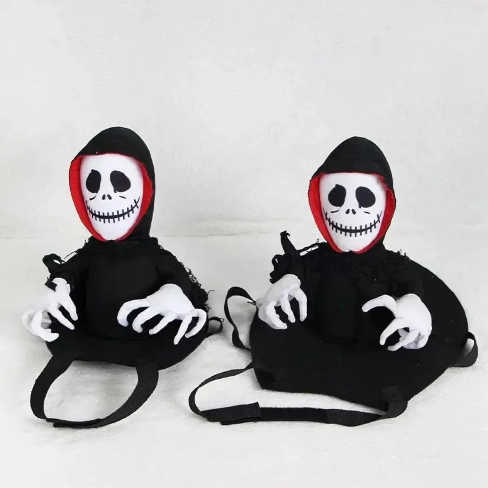 Halloween Pet Dog Costume Skeleton Ghost Riding Dog Outfit Funny Cosplay Clothes Medium Large Dogs Party Photo Props Pet Supplie
