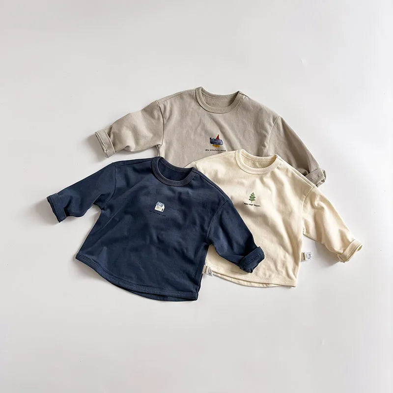 MILANCEL Neue Frühling Kinder Dünne Stil T-shirt 1-5T Kinder Cartoon Tier Unterhemden Mädchen Oberteile
