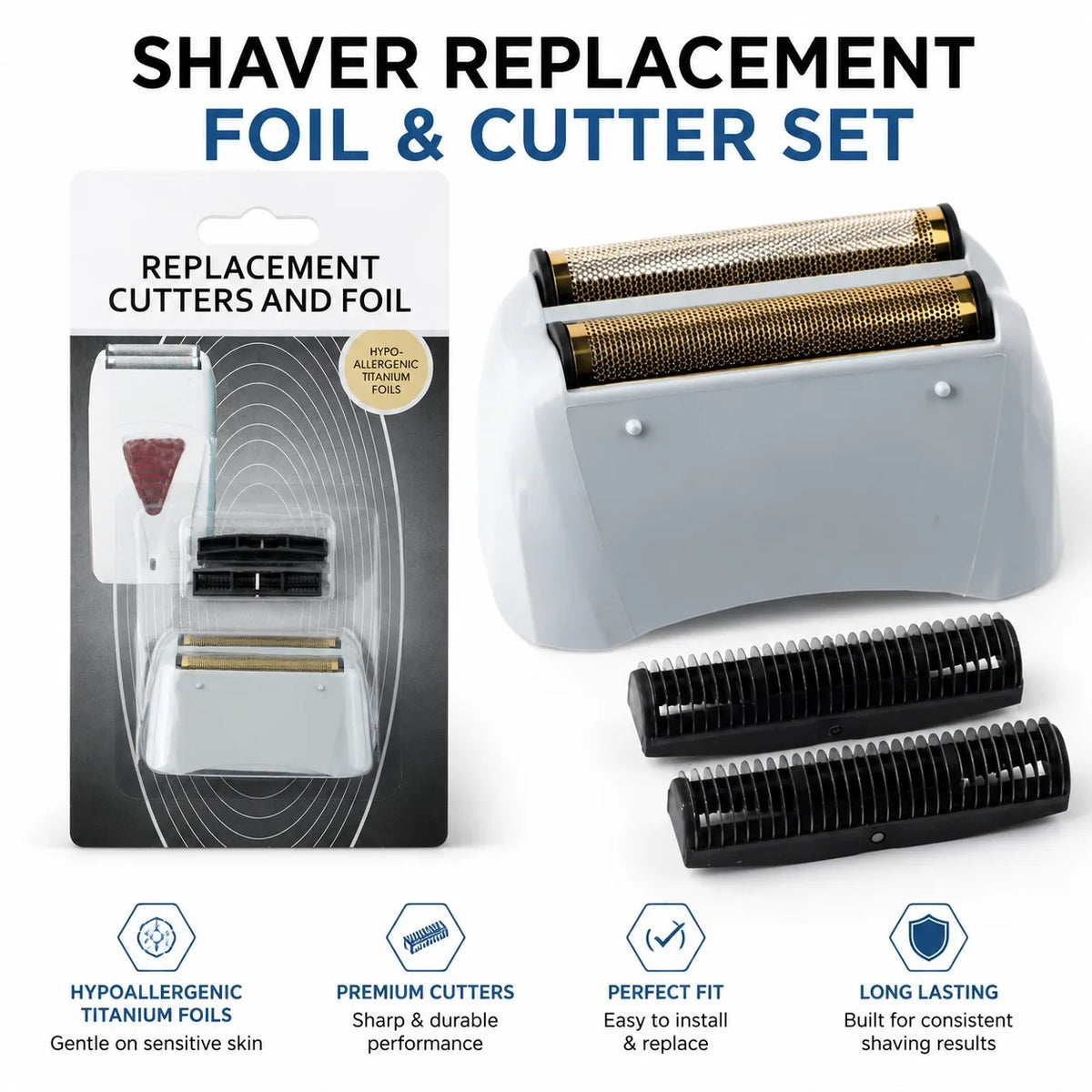 Professional Electric Shaver Foil Replacement Floating Shaving Cutter Head Set For Andis 17260/17155 LK2208 Shaver Accessories