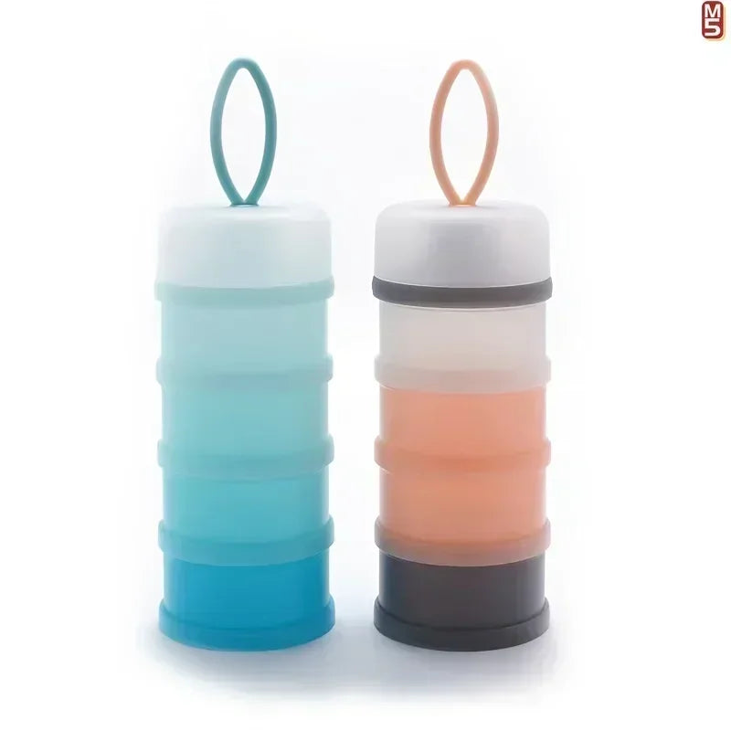 Portable Milk Powder Formula Dispenser with 4 Compartments Baby Food Storage Box Suitable for Travel  Baby Food  Milk Container