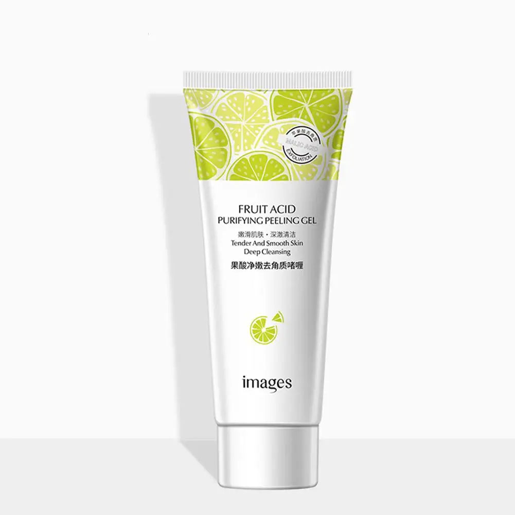 Fruit Acid Peeling Gel Facial Cleansing Exfoliating Peeling Scrub Cream Deep Clean Moisturizing Blackhead Removal Face Cleanser