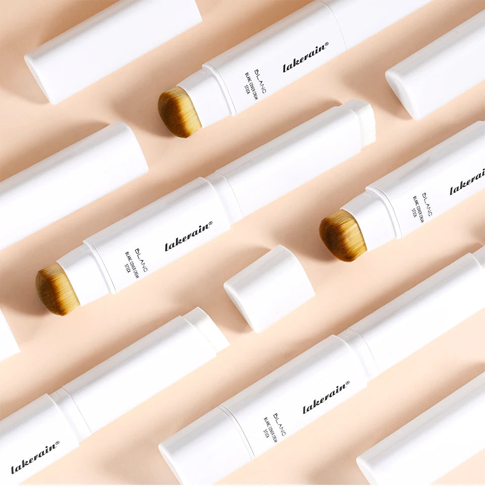 Lakerain Triangular Color-changing Foundation Stick With Brush Smooth Matte Natural Concealer Invisible Pore Foundation Cream