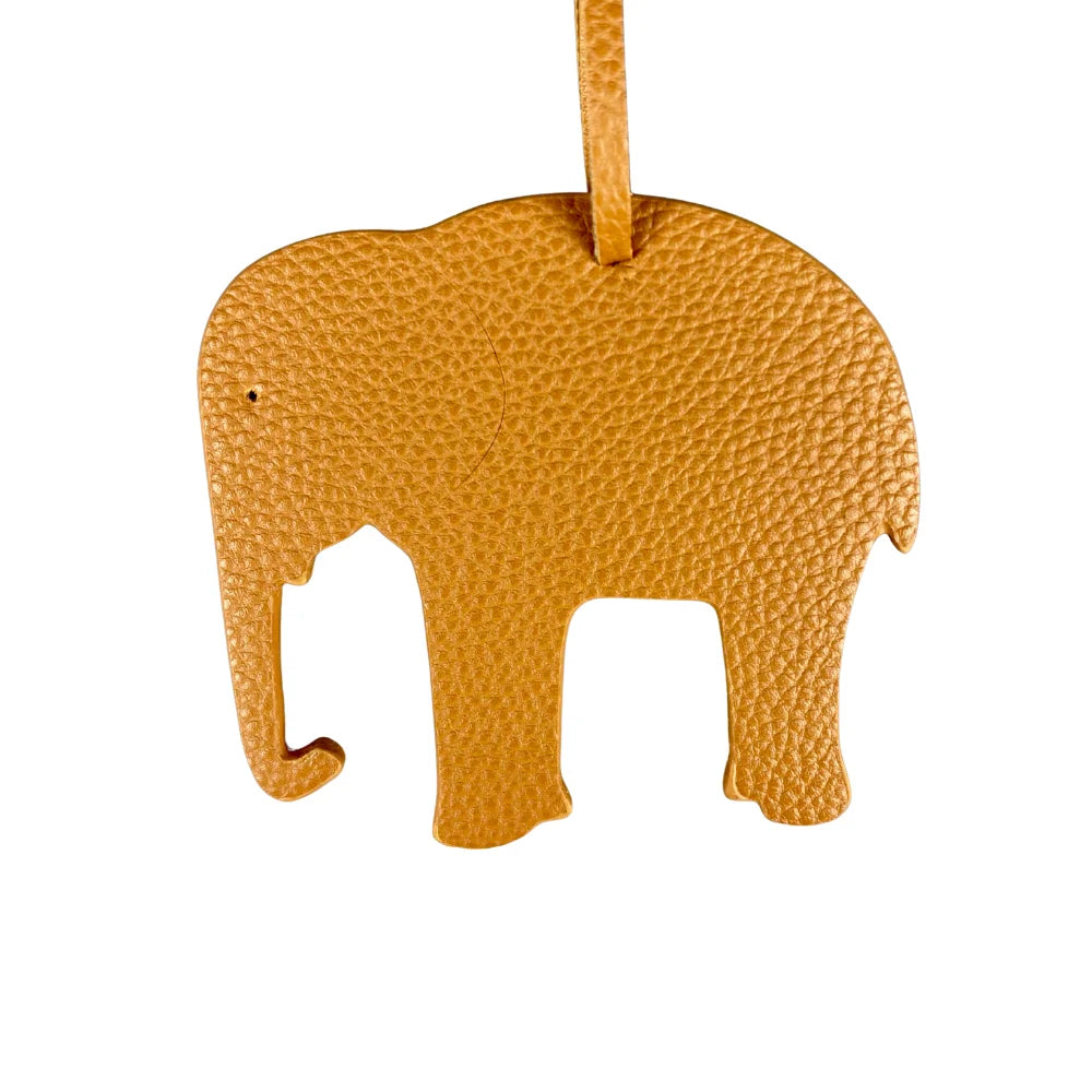 Colorful Elephant Leather Bag Charm - 12 Vibrant Colors, Mix & Match Style, Durable & Thick Leather Keychain-PU Leather