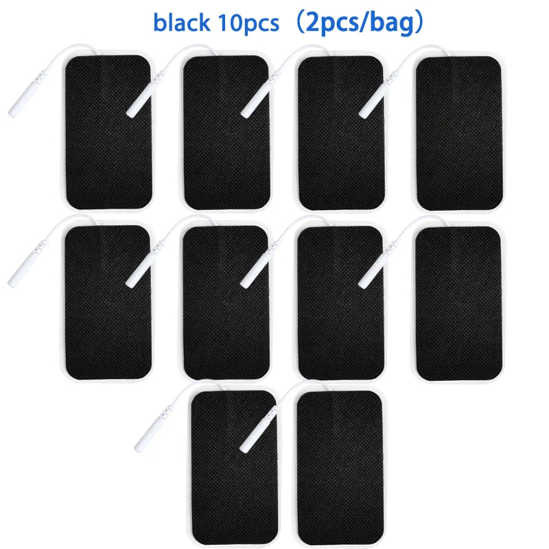 10/20Pcs Electrode Pads 2mm Plug Self Adhesive Replacement for Tens Acupuncture Electrode Pads Square Muscle Stimulator Slimming