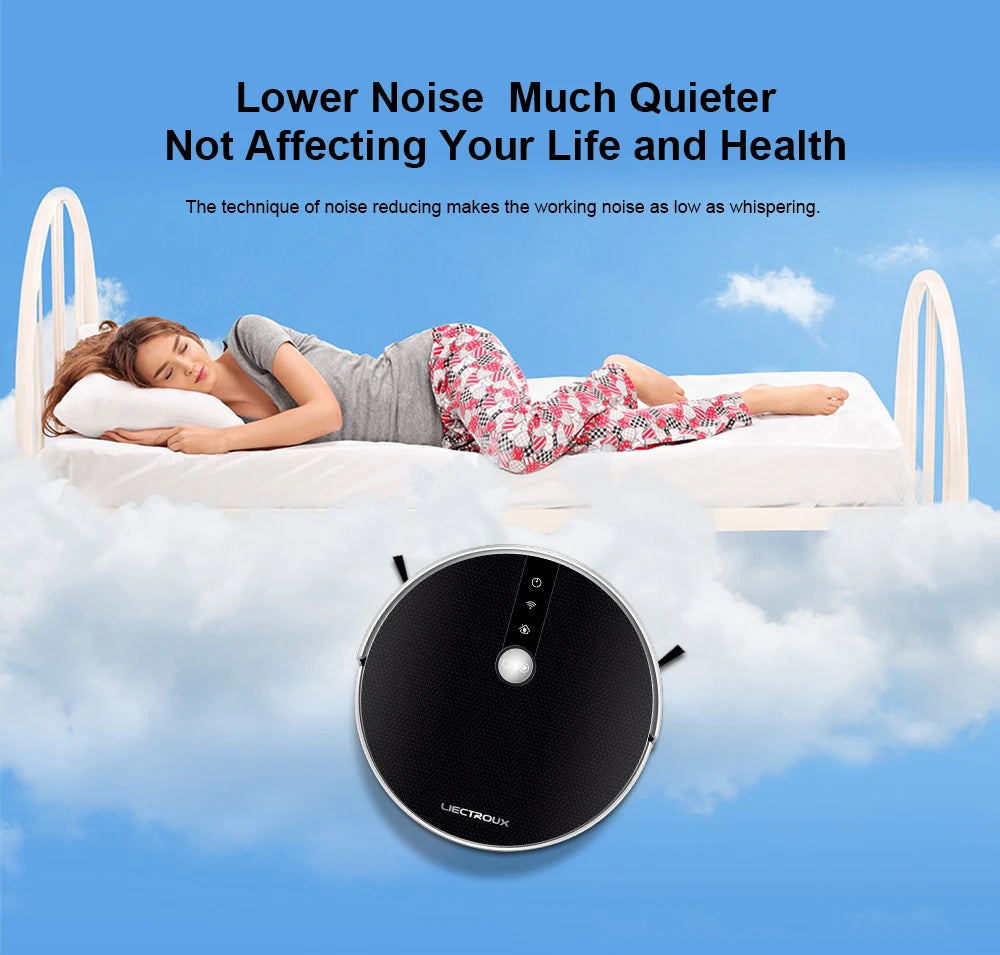 LIECTROUX C30B Robot Vacuum Cleaner AI Map Navigation,Smart Partition,WiFi App,6000Pa Suction,Dry and Wet Mopping,Disinfection