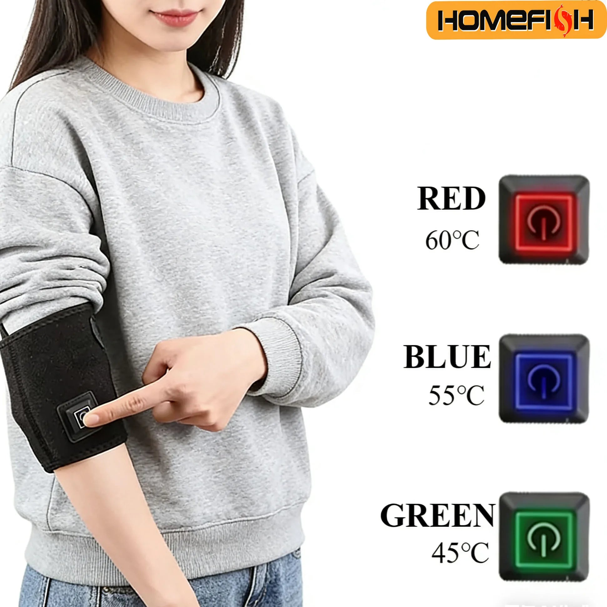 1PC Electric Heated Massage Knee Support - 3-Temperature Control, Universal Elbow & Shoulder Warm Wrap