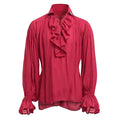 Halloween Costumes Medieval Casual Ruffles Shirts Men Steampunk Cosplay Autumn Long Sleeve Gothic Shirts Blouse Male Tops Blusa