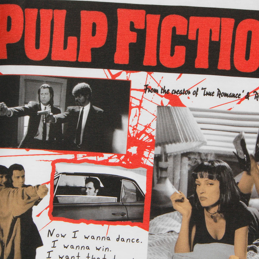 Pulp Fiction T-Shirt Movie Travolta Tarantino Uma Thurman Reservoir Dogs Men's Women Short Sleeves Cotton White Tee Shirt