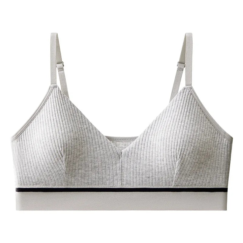 Women Cotton Tube Tops Wire Free Bra Solid Color Adjusted Straps Lingerie Breathable Underwear Push Up Tube Bra Cropped Top