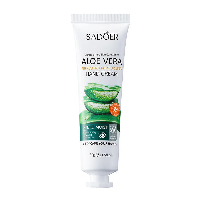 Aloe Vera Lip Balm+Hand Cream Dry Skin Moisturizing Lipstick Hand Cream Compact And Portable, Keep Skin Moist Shiny At All Times