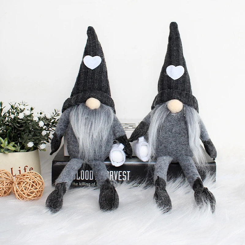 2/1PC Coffee Gnome Dolls Plush Knitted Faceless Doll Elf Dwarf Christmas Farmhouse Kitchen Coffee Bar Decorations Lover Gifts