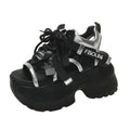 New High Platform Sandals Woman Summer Mesh Chunky Sneakers Female Wedges Slippers For Women Peep Toe Sandalia Feminina 8.5CM