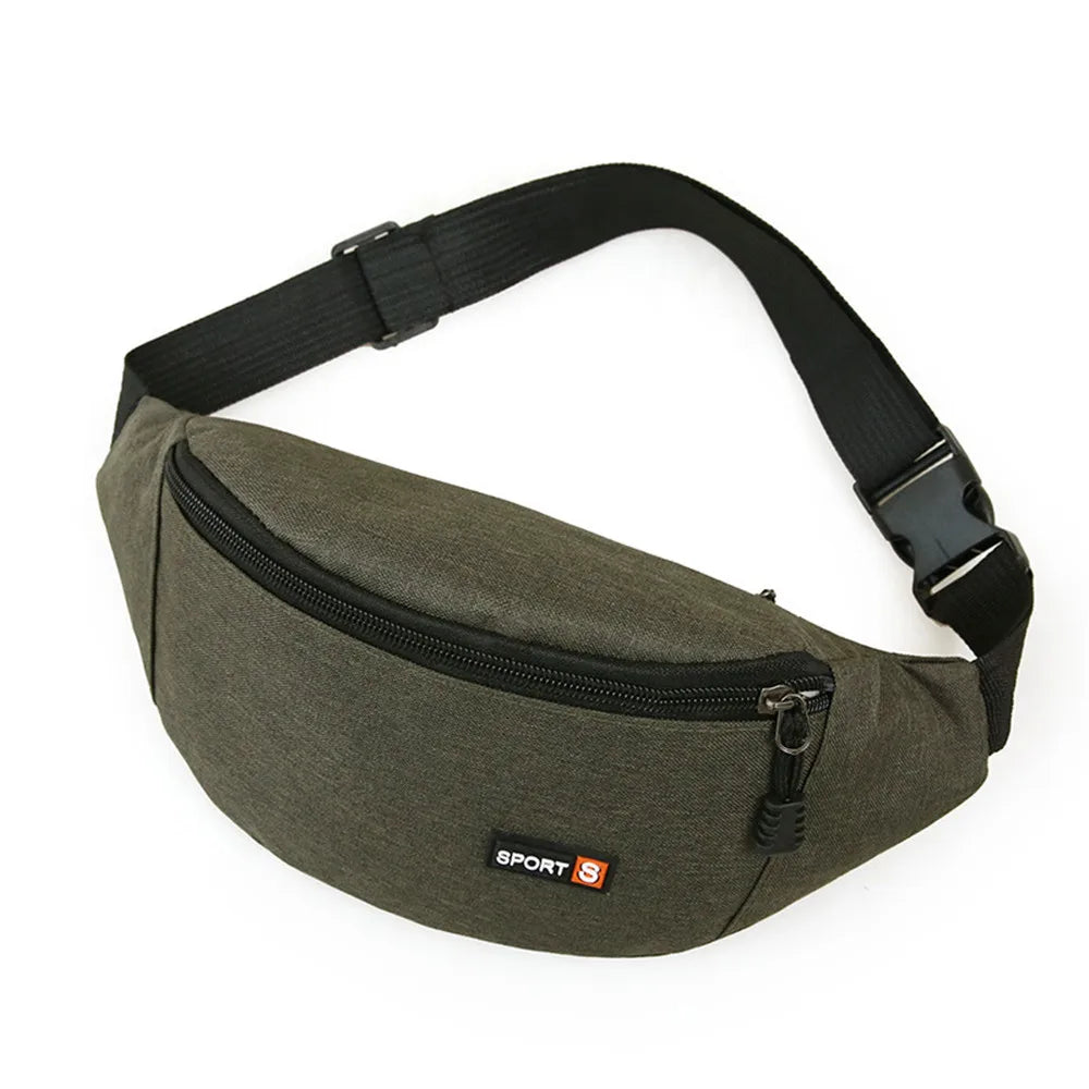 Men Women Waist Bag Zipper Chest Bag Sport Run Fanny Pack Crossbody Bag Fashion Waist Belt Bags Phone Purse Waist Pack for Women