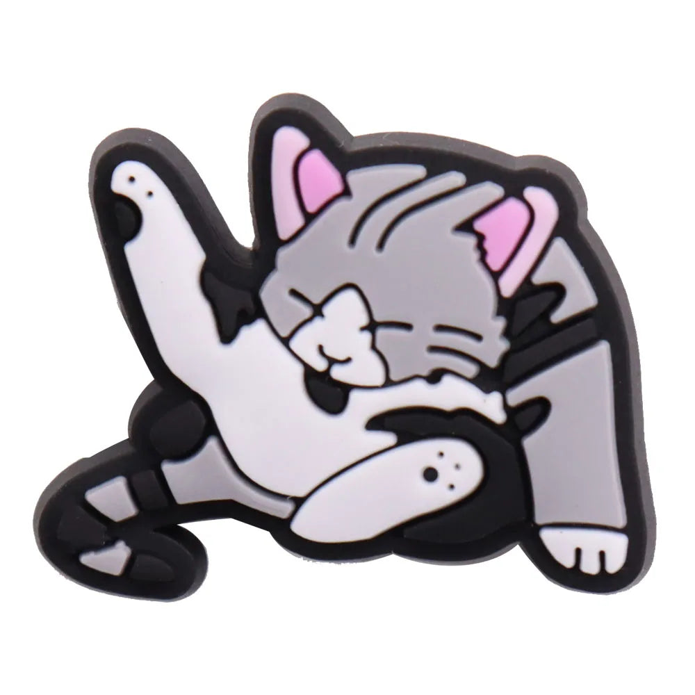 1PCS PVC Kawaii Animal Kinds Of Dog Mom Dad Sandals Shoe Decoration Charms Fit Wristbands Buckle Slipper Accessories Xmas Gifts