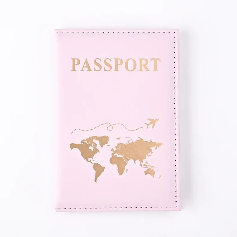 Fashion Passport Holder with Letter Print for Women Men Passport Protective Cover Travel Wallet Ticket Holder ID Card Clip Bags