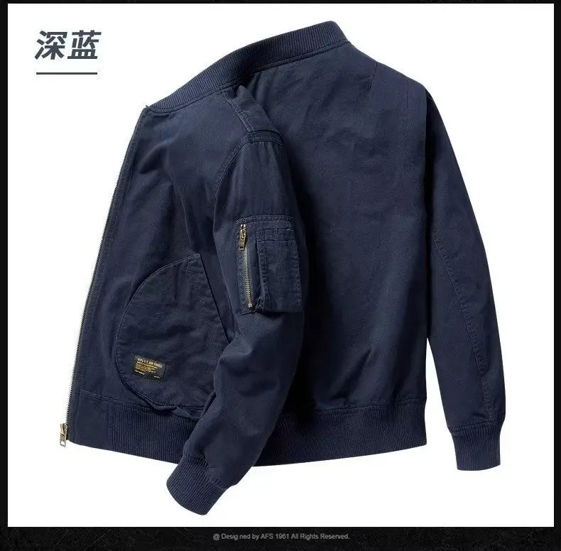 Japanese Retro Trendy Brand Loose Bomber Jacket Male Couple Spring Autumn Winter Thin Baseball Cotton Clothes