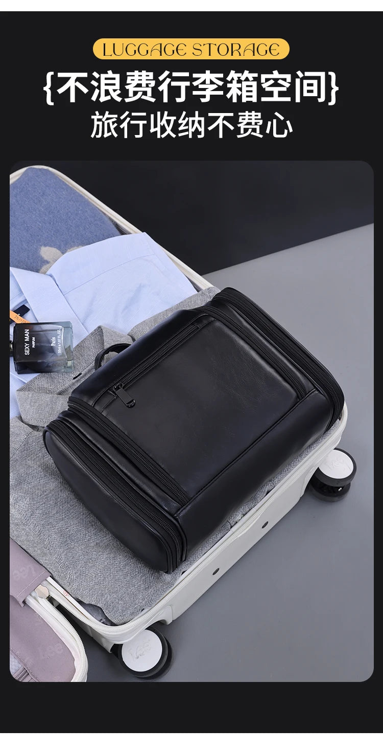 New Large-capacity Waterproof Toiletry Storage Bag with Hook, Portable Cosmetic Bag, Wet and Dry SeparationTravel Toiletry Bag
