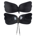 Women Self Adhesive Strapless Bandage Blackless Solid Bras For Women Sticky Silicone Push Up Invisible Lady Lingeries Sexy Bra