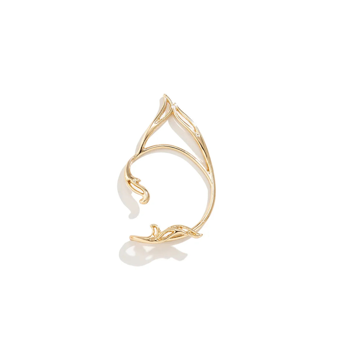 Fairy Ear Cuff Earring for Women Simple Hollow Cat Ears Outline Elf Ear Clip Creative Single No Piercing Earrings Party