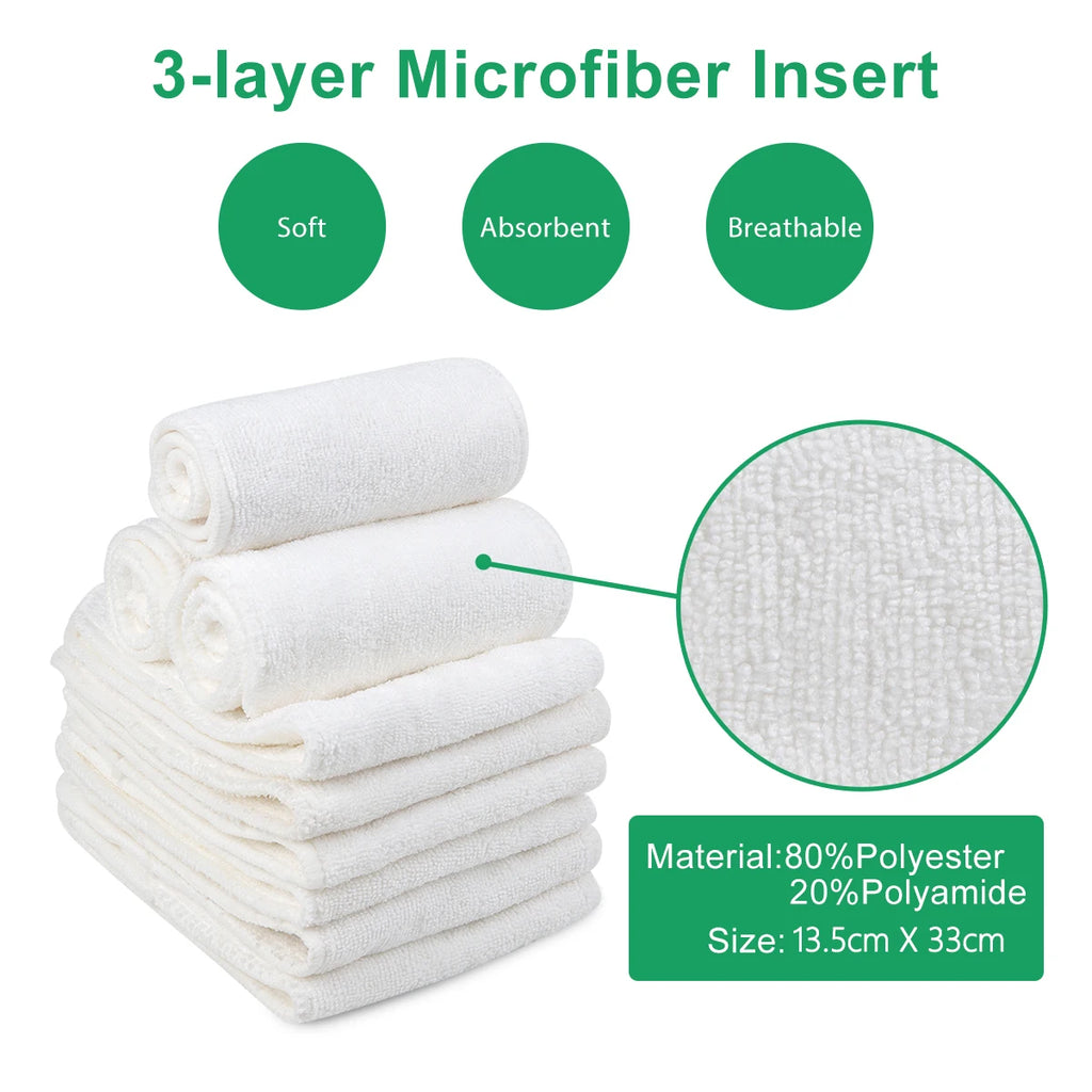 U Pick ALVABABY Waschbare Stoffwindel Ökologische Taschenwindel Windel Passend für 0-2 Jahre 3-15kg Baby mit 1 Stk. Einlage