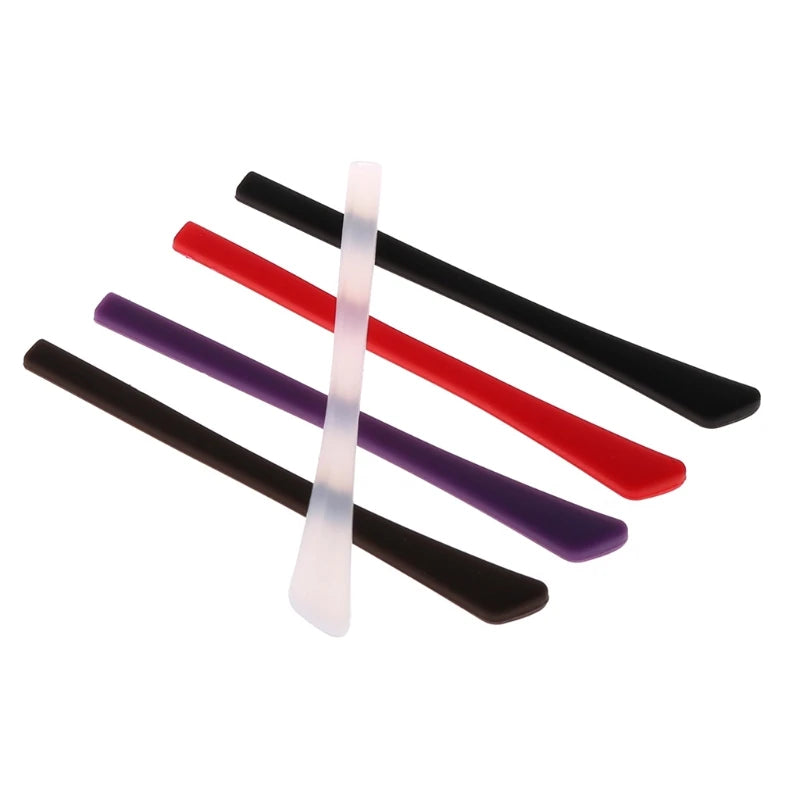 Accesorios de puntas de patilla de silicona suave antideslizantes para gafas con orificio cuadrado Dropship
