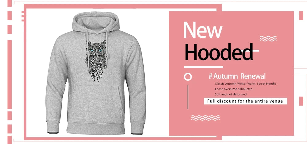 New Men Tshirt Stylish Owl Pattern Printing Casual Short Sleeves Round Collar Brand men's Sport T-shirt Hip Hop Male Tops Tee