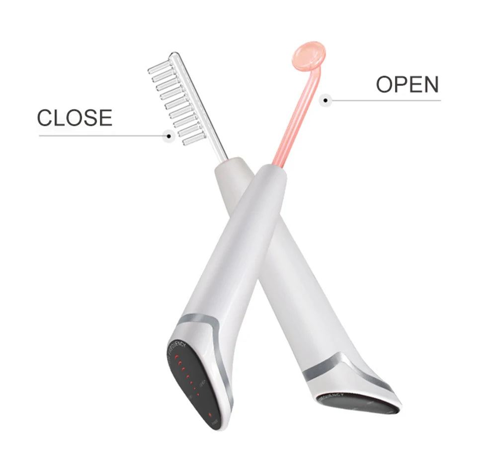 Newest 6 in 1 Spark Electrodes High Frequency Neon & Argon Skin Tightening Hair Follicle Facial Beauty Wand Machine Facial Care