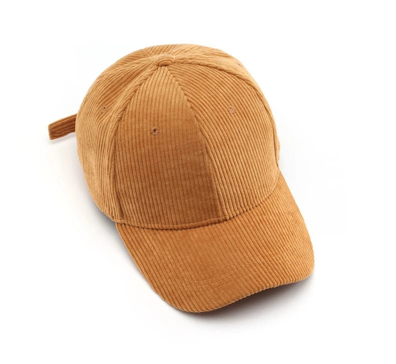 2025 New Corduroy Baseball Cap Women Men Cotton Solid Sunhat Sport Snapback Caps Autumn Warm Fashion Hip Hop Fishing Hat