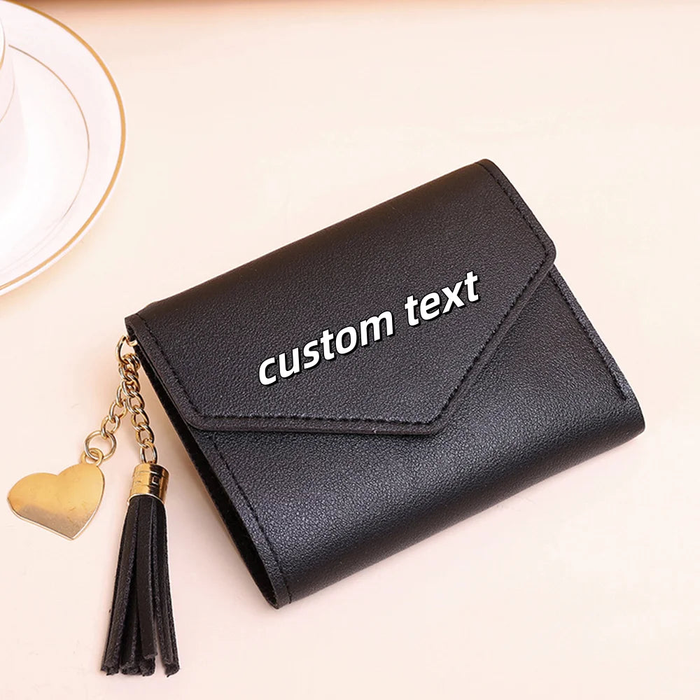 Customized Personalized Short Tassel Pendant Womens Wallet Waterproof Custom Luxury Fashion High Quality Little Girl Coin Purse