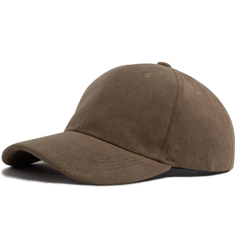Women Suede Baseball Caps Autumn Winter Solid Fashion Men Hip Hop Cap Outdoors Casual Travel Sun Visor Hat Multicolour Unisex