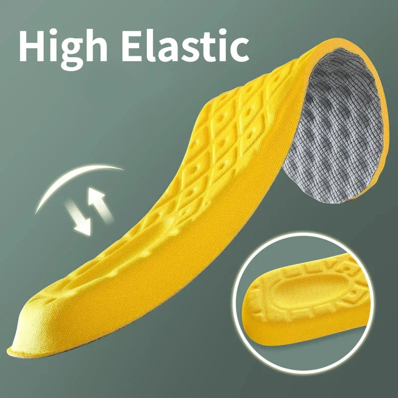 Latex Memory Foam Insoles for Sports Soft Foot Support Shoe Pads High Elastic Orthopedic Sport Insole Feet Care Insert Cushion