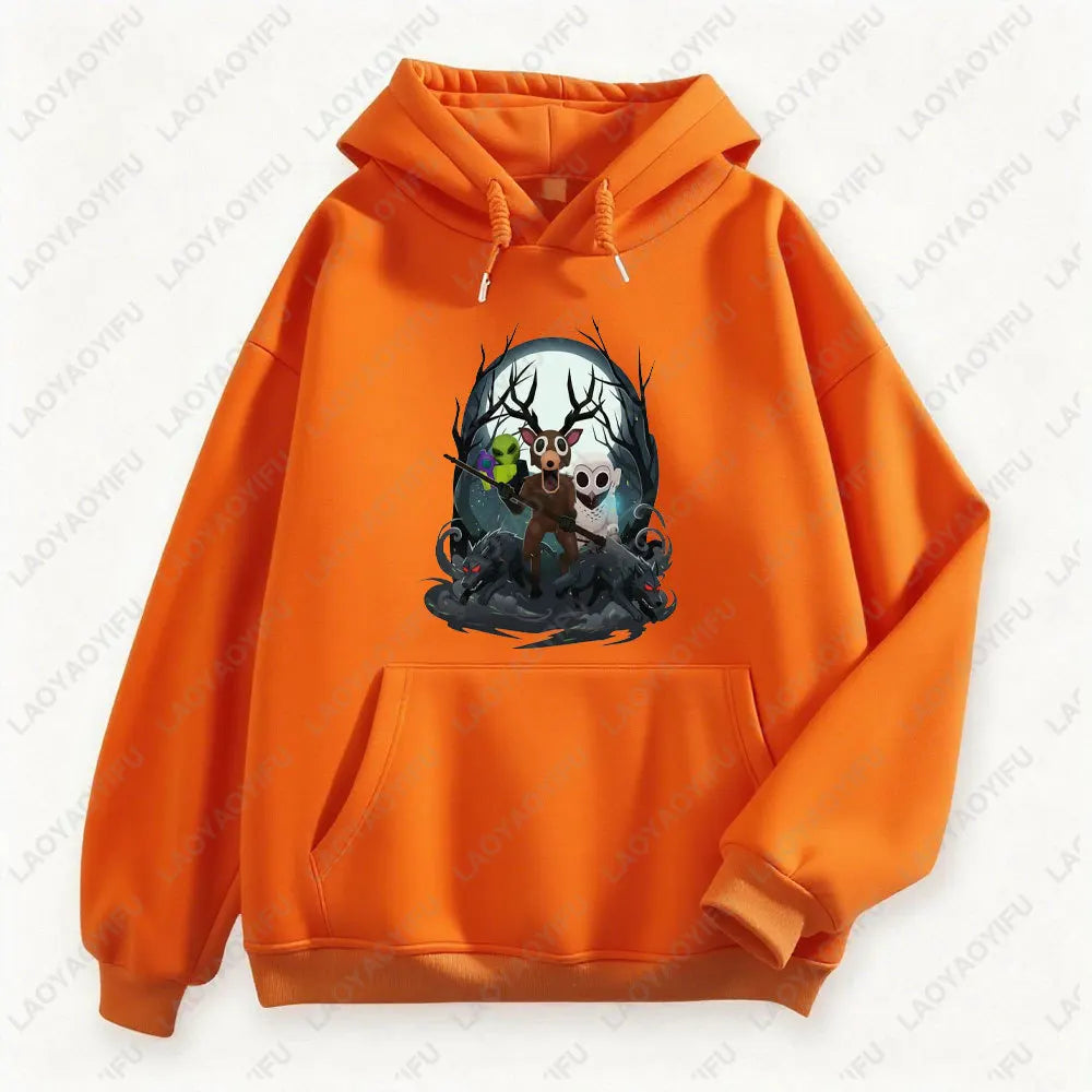 99 Nights in The Forest Men Women Hoodies 2025 Halloween Spooky T-Shirt Design Print Tops Men Clothing Sweatshirts Hoodies Women