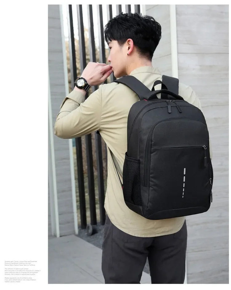 Classic Men Waterproof Backpack USB Charging Casual Travel Backpack Men Large Capacity Travel Laptop Backpack School Bag bolsas