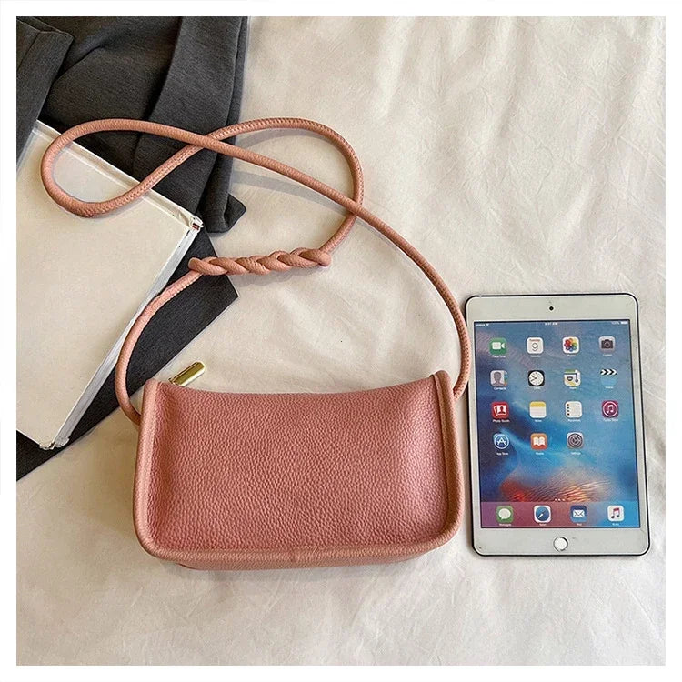 100%Real Cowhide Genuine Leather Fashion Women Crossbody Bag For Ladies New High Capacity Shoulder Bag Handbag Female Purse 2025