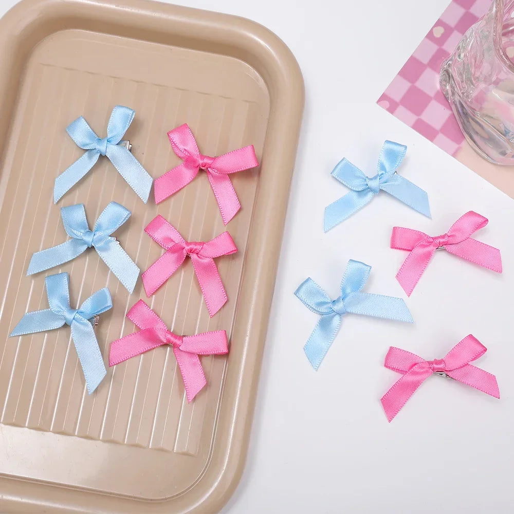Colors Silk Ribbon Bowknot Hair Clip Y2K Fashion Sweet Ballet INS Cute Girl Barrettes Colorful Lace Women Bobby Pin  Accessories