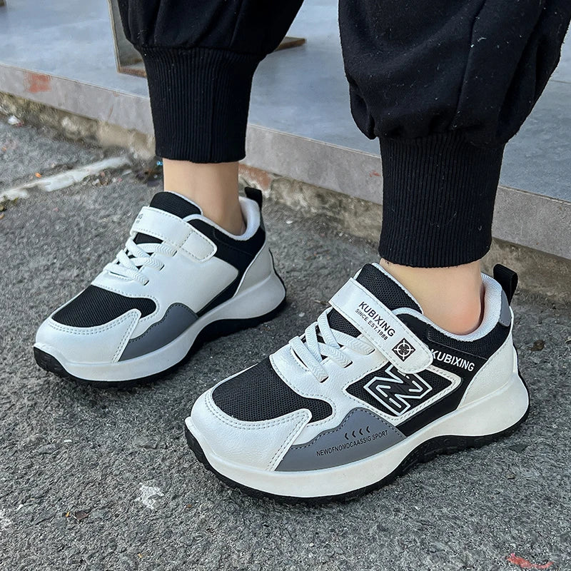Children's Sneakers Kids Fashion Design White Non-slip Casual Shoes Boys Girls Hook Breathable Sneakers Toddler Outdoor Shoes