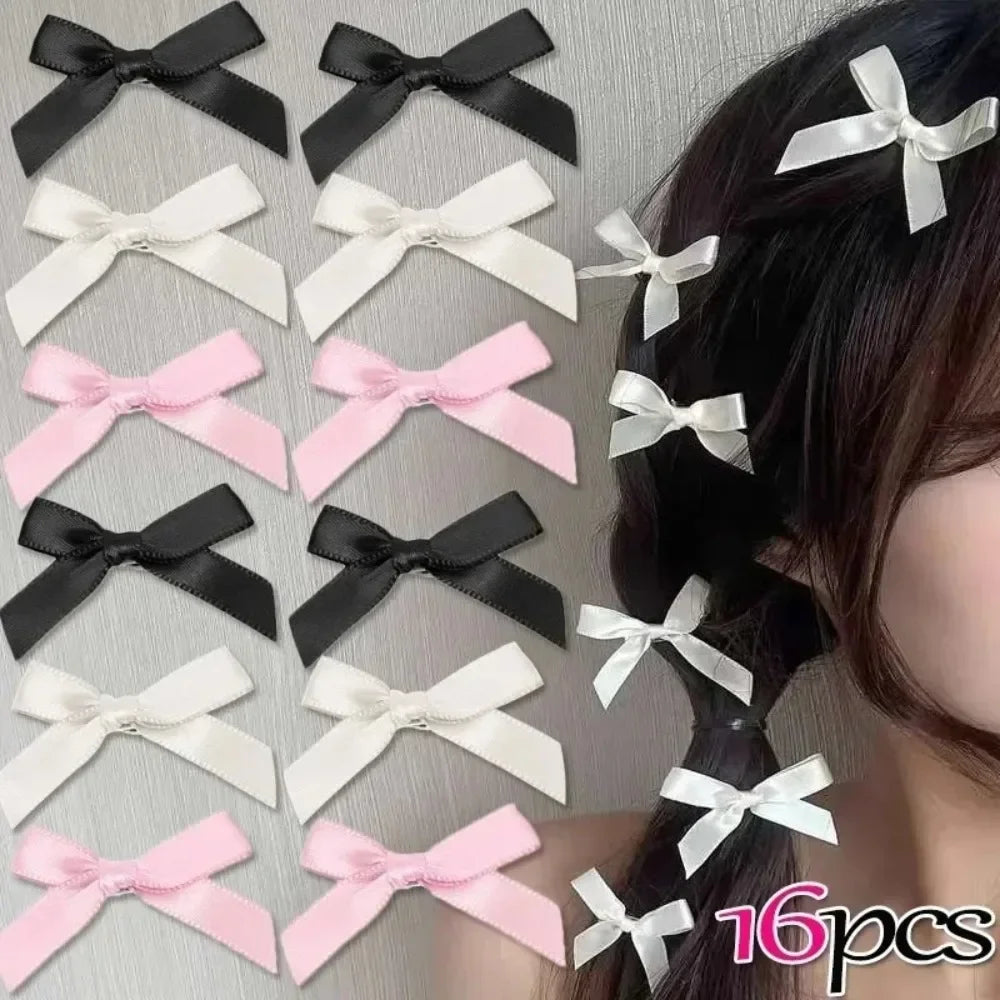 Colors Silk Ribbon Bowknot Hair Clip Y2K Fashion Sweet Ballet INS Cute Girl Barrettes Colorful Lace Women Bobby Pin  Accessories