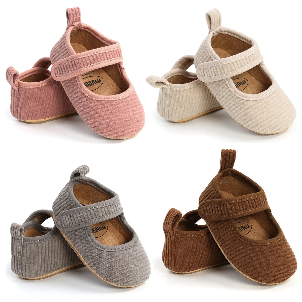 Spring Autumn Baby Shoes Solid Color Baby Girls Prewalker Anti-slip Shoes First walkers Casual Baby Girls Soft Shoes