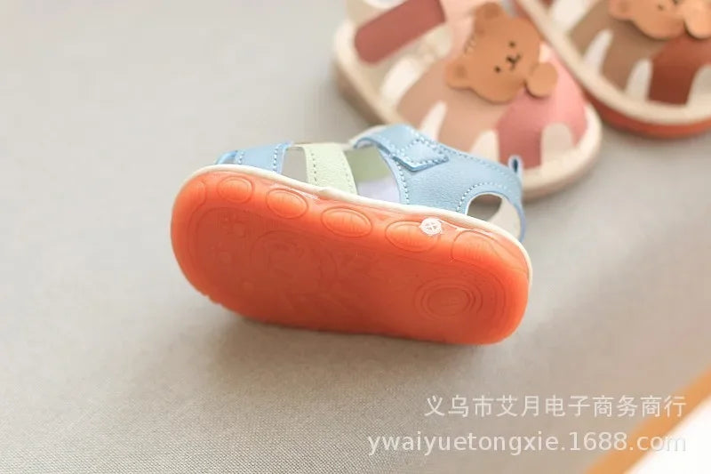 Summer Boy Girl Baby Sandals Kid Barking Shoes Children Sound Will Ring Soft Bottom Walking Shoes Kids Whistling Toddler Sandals