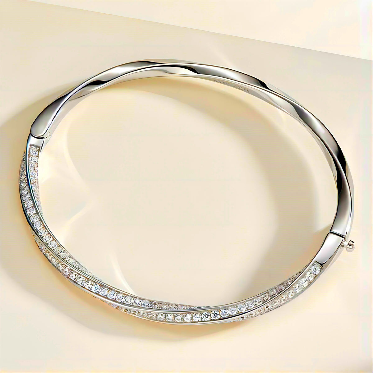 ZAKOL Luxury Spiral Zirconia Bangles For Women Girls Brides Japan Korea Metal Crystal Wristlet Jewelry Wedding Festival Gifts