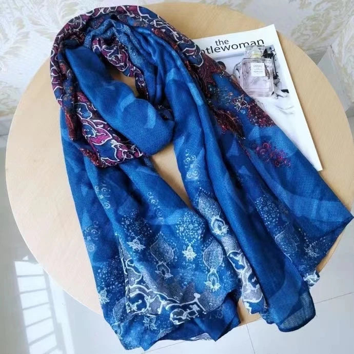 Foreign trade original single Spanish new trend colorful leisure gift shawl scarf scarf