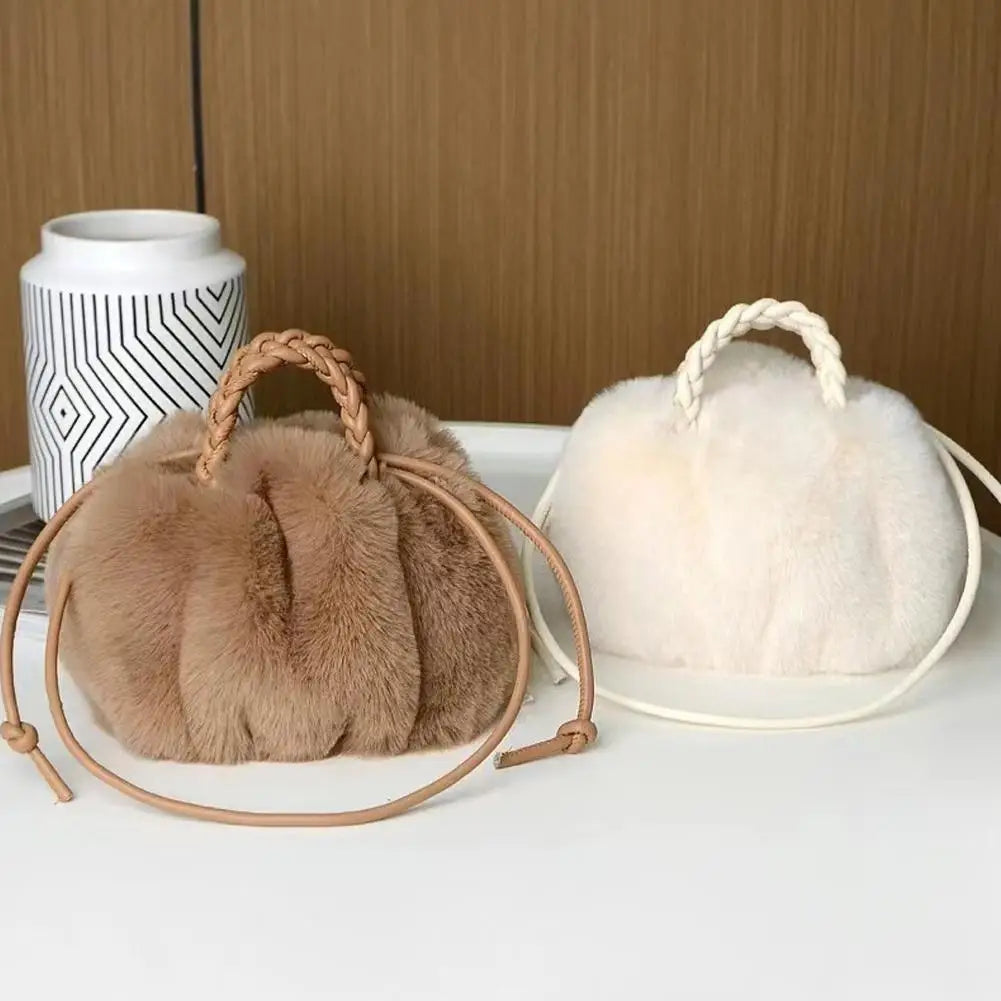 Cute Pumpkin Bag Autumn And Winter New Fashion Cloud Crossbody Bag Niche Design Sweet Girls Handbag Travel Shoulder Bag