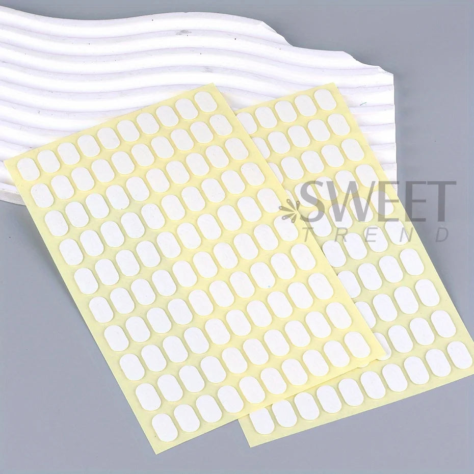 400 Tips Transparent Double-sided Adhesive Tape Traceless Nail Display Board Paste Practice Fixing Base Jelly Glue Manicure Tool