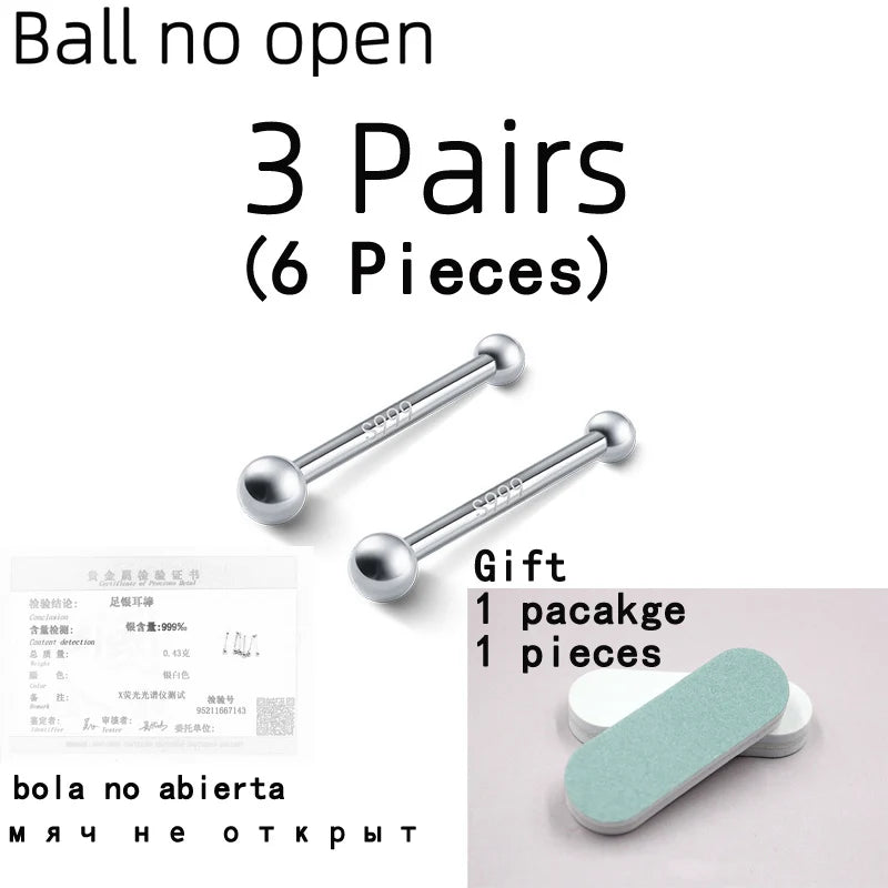 La Monada Fashion Womens Earrings Silver 925 Keep Ear Piercing 999 Silver Earrings For Women Ball Silver Stud Earrings Girl