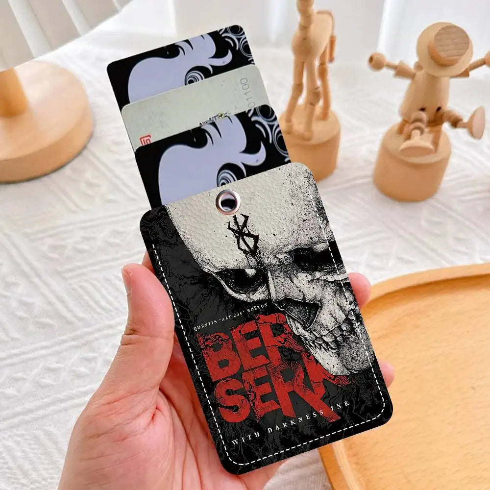 Anime B-berserk Badge Holder Keychain For Bank Business Work Card Holder Student Card Protective Case Bus Card