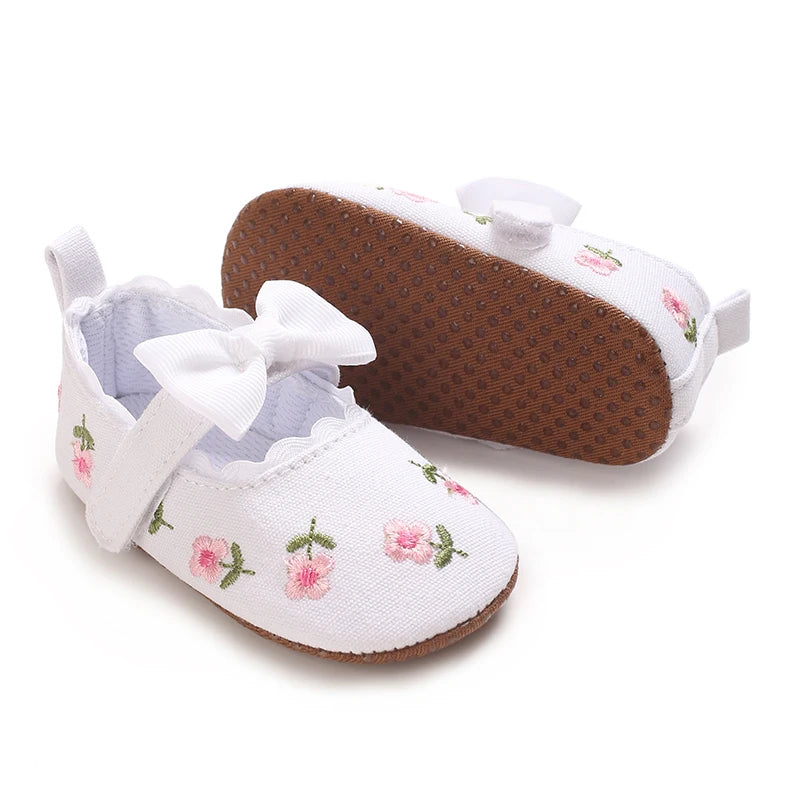 Flower Princess Shoes Baby Shoes Baby Shoes Sneakers Soft soled Sneakers Single Shoes Cloth Shoes